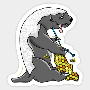 Cartoon Honey Badger Sticker